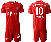 2020-21 Bayern Munich 10 COUTINHO Home Soccer Jersey,baseball caps,new era cap wholesale,wholesale hats
